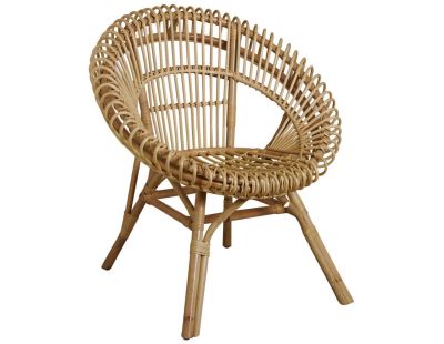 Fauteuil soleil en rotin (Naturel)