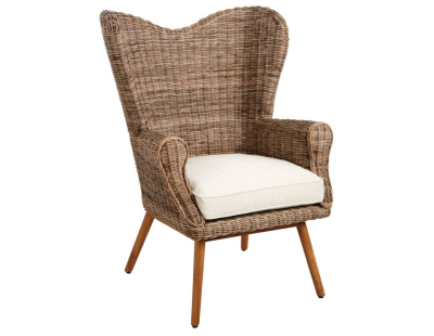 Fauteuil en teck et poelet Banjaran