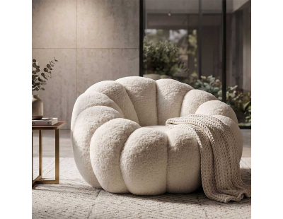 Fauteuil en tissu Bubble 92 x 61 cm