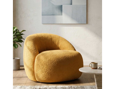 Fauteuil en tissu Ginevra 81 x 78 x 64 cm
