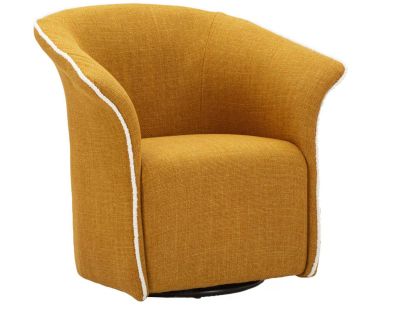 Fauteuil en tissu Siena 83.5 x 66 x 80 cm (Moutarde)