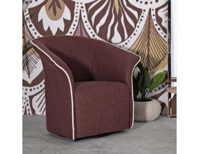 Fauteuil en tissu Siena 83.5 x 66 x 80 cm (Bordeaux)