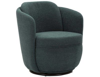 Fauteuil en tissu Torino 70 x 72 x 75 cm (Bleu vert)