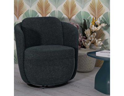 Fauteuil en tissu Torino 70 x 72 x 75 cm (Bleu vert)