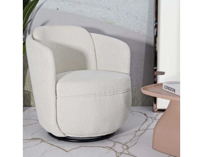 Fauteuil en tissu Torino 70 x 72 x 75 cm (Crème)