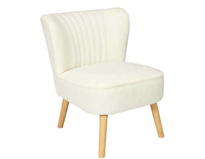 Fauteuil en tissu bouclette Erika