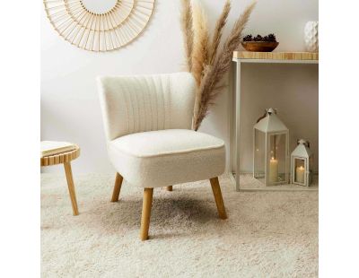 Fauteuil en tissu bouclette Erika