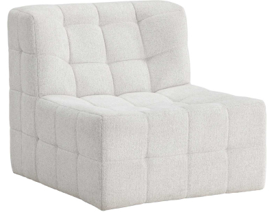 Fauteuil en tissu matelassé Malou 80 x 87 x 73 cm