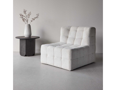 Fauteuil en tissu matelassé Malou 80 x 87 x 73 cm