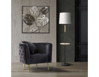 Fauteuil en tisu matelassé Bucarest 76 x 74 x 71 cm