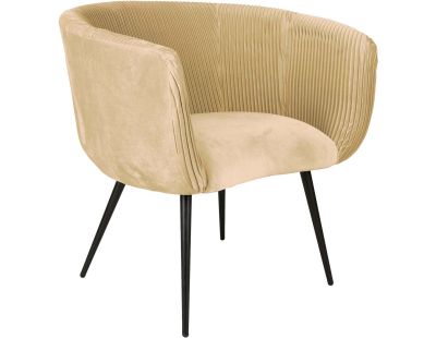 Fauteuil en velours Majestic (Beige)