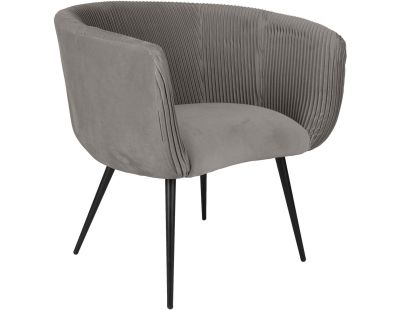 Fauteuil en velours Majestic (Gris)