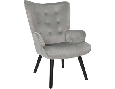 Fauteuil en velours côtelé Giulia (Gris)
