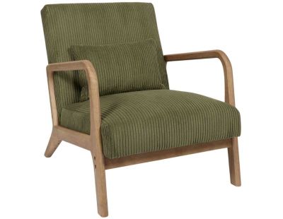 Fauteuil en velours côtelé Scott