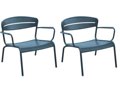 Fauteuils lounge terrasse en aluminium Haora (Lot de 2) (Bleu)