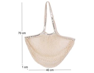 Filet à provisions avec sequins (Beige)