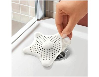Filtre à cheveux pour bonde (Blanc)