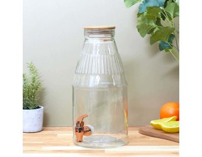 Fontaine à boisson avec couvercle en bambou 3.8 litres