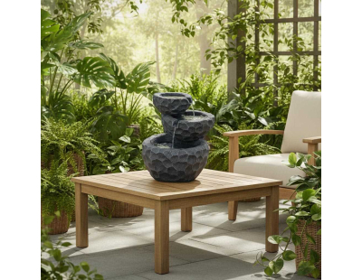 Fontaine extérieure en résine alimentation solaire Jim