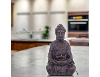 Fontaine d'intérieur en résine grand bouddha