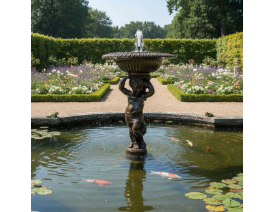 Fontaine de jardin Angelot (Vieux bronze)