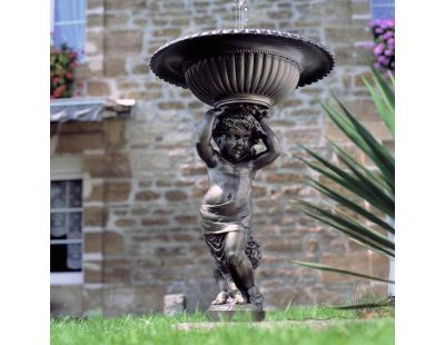Fontaine de jardin Angelot (Vieux bronze)