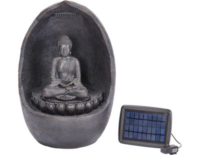 Fontaine solaire en résine Buddha
