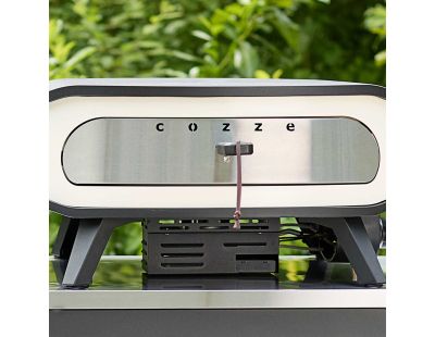 Four à pizza au gaz rotatif avec thermomètre intégré et porte