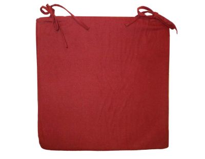 Galette de chaise en coton 40 cm (Rouge)
