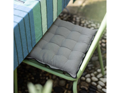 Galette de chaise en coton recyclé Grace (Lot de 6) (Ombre)