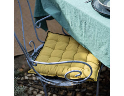 Galette de chaise en coton recyclé Grace (unitaire) (Badiane)
