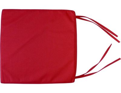 Galette de chaise de jardin carrée 38 cm (Rouge)
