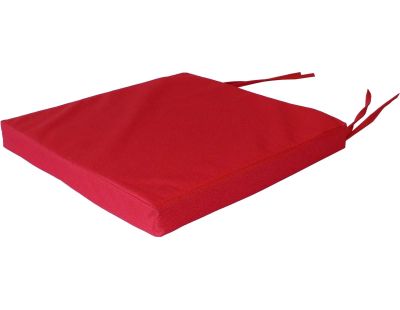 Galette de chaise de jardin carrée 38 cm (Rouge)