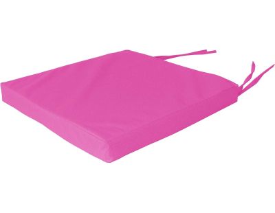 Galette de chaise de jardin carrée 38 cm (Fuchsia)