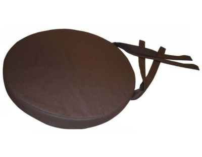 Galette de chaise ronde en coton 40 cm (Lot de 2) (Chocolat)