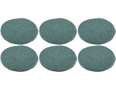 Galettes de chaise en tissu 34 cm Home (Lot de 6) (Bleu celadon)