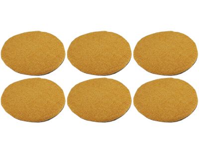 Galettes de chaise en tissu 34 cm Home (Lot de 6) (Moutarde)