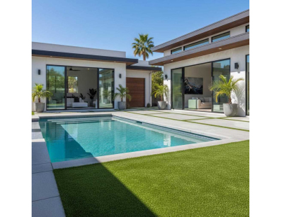 Gazon artificiel en rouleau 4m x 1m (Hauteur 35 mm - coloris Vert pin Vert bambou)