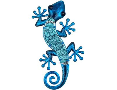Gecko décoratif en métal et verre Arabesque