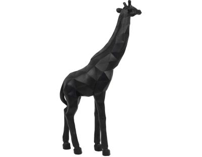 Girafe origami en polyrésine noire 40 cm