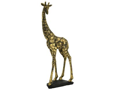 Girafe en résine dorée antique