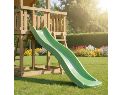 Glissière de toboggan avec vague en PEHD Tweeb 175cm (Vert pomme)