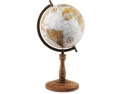 Globe terrestre vintage en bois et métal Cook