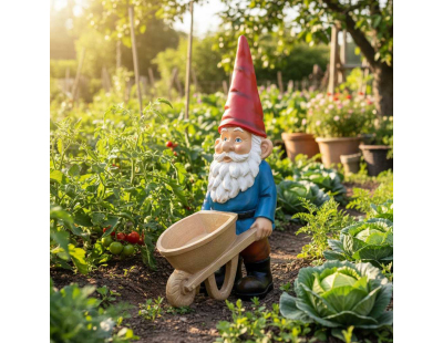 Gnome de jardin (Brouette)