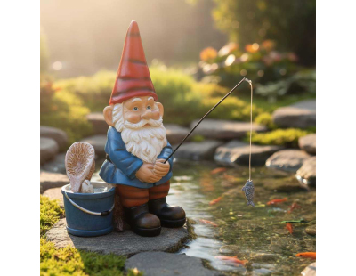 Gnome de jardin (Pêche à la ligne)