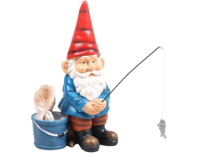 Gnome de jardin 20 cm (Pêche à la ligne)