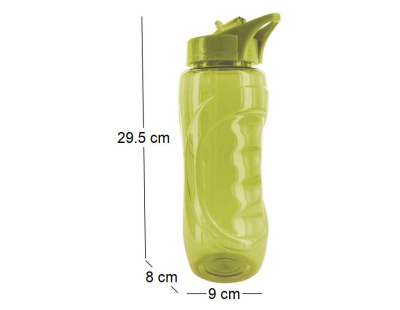 Gourde de sport bouchon avec paille 900 ml (Vert)