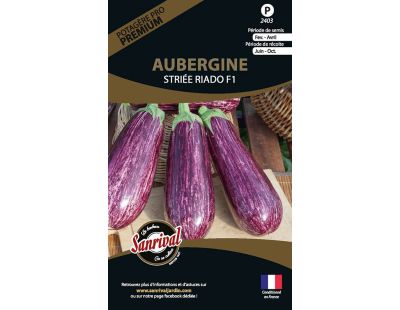 Graines potagères premium aubergine (Striée radio)