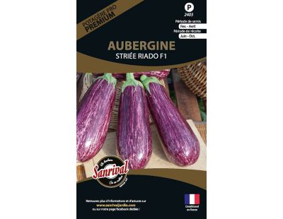 Graines potagères premium aubergine (Striée radio)