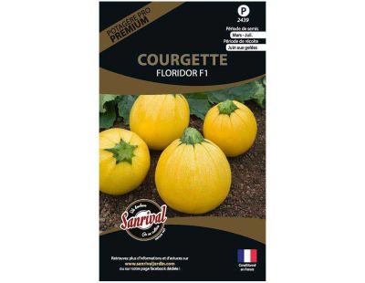 Graines potagères premium courgette (Ronde jaune Floridor)